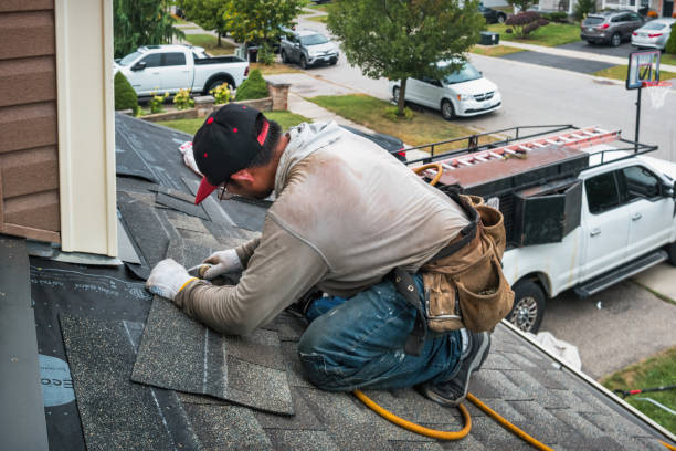 Professional Flat Roof Repair technician working in Glendale, RI